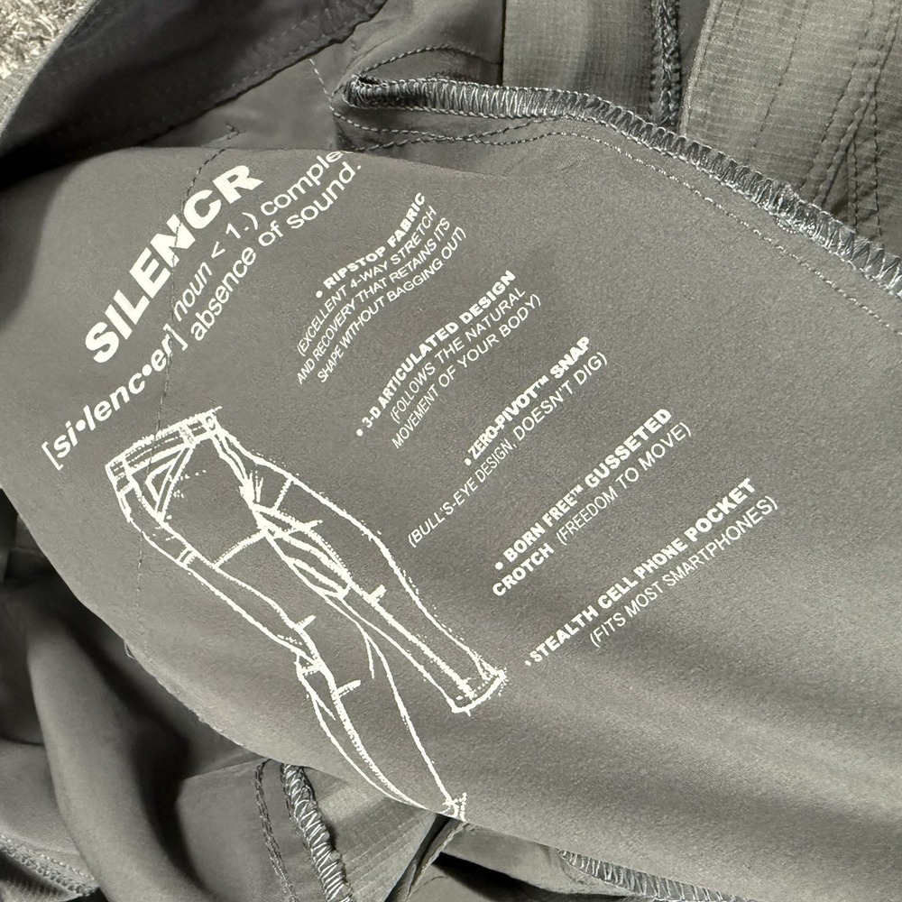 Kuhl Silencr Pants 38x32 Gray Ripstop Water Resistant Stretch Fabric Pockets - Picture 9 of 12